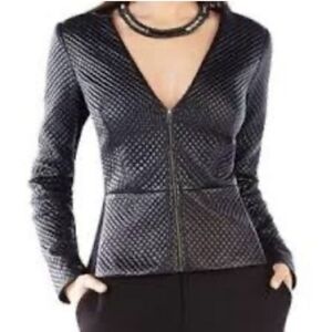 BCBGMaxAzria Faux Leather Diamond Quilted Pearson Jacket